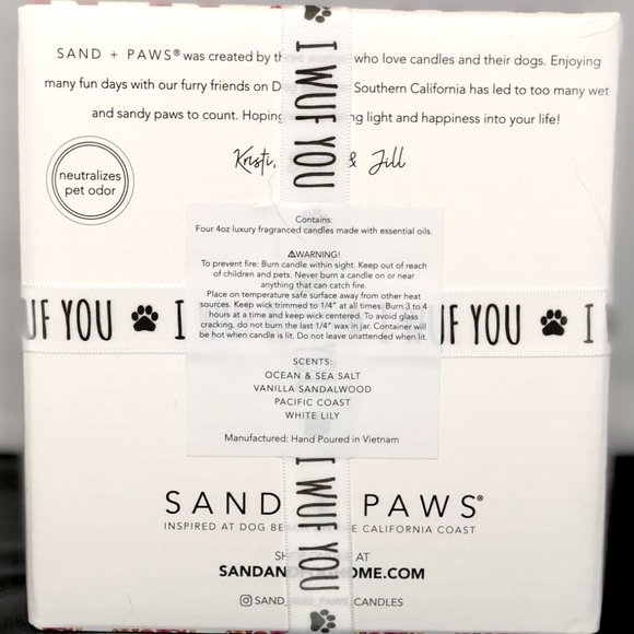 Sand + Paws 4 Candle Gift Set - Picture 2 of 6